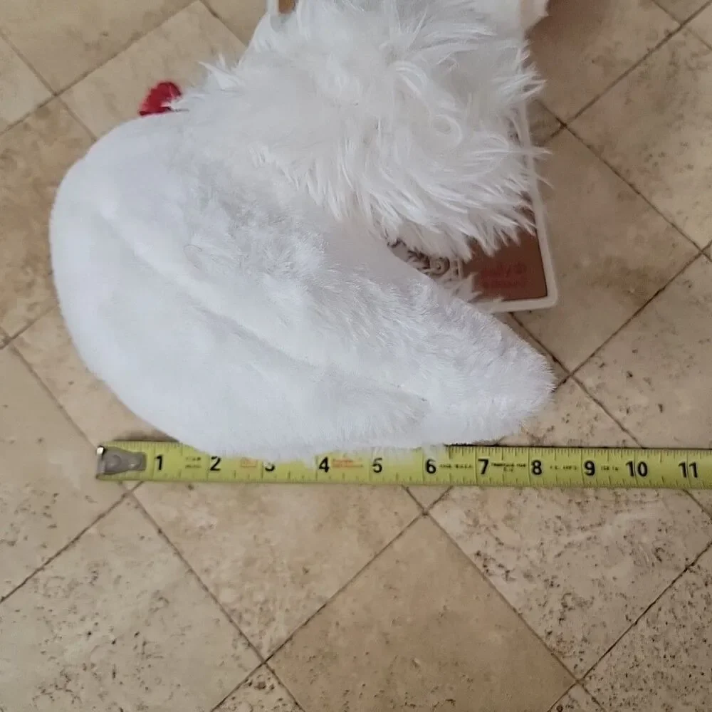 Pally Pals Holiday Squeaky Dog Toy-White Swan With Red Scarf & Hat